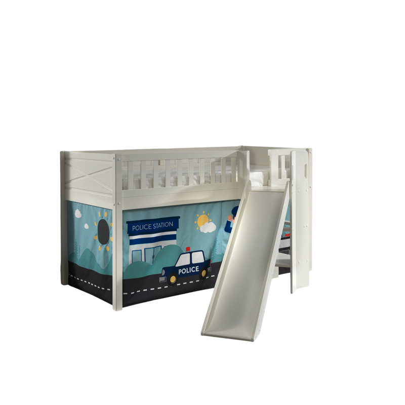 European Single (90 X 200 Cm) Loft Bed with Built-in Ladder Included