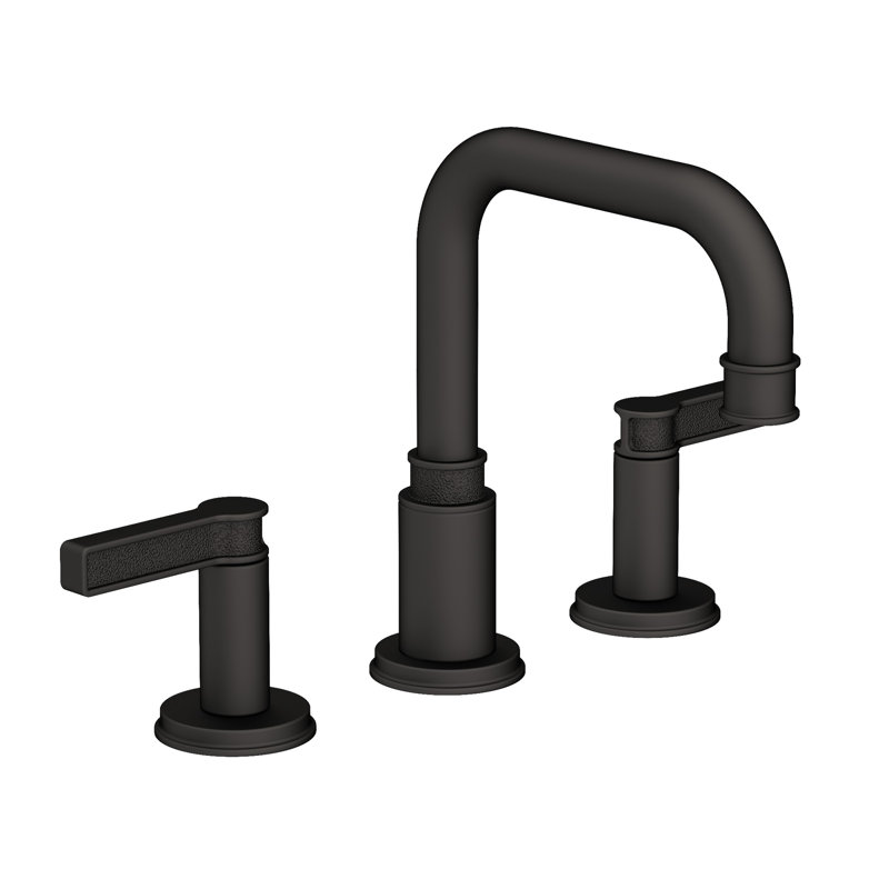 Griffey Widespread Bathroom Faucet with Drain Assembly, Flat Black