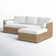 Maddie 99.7'' Polyethylene (PE) Wicker Outdoor Patio Sectional Set