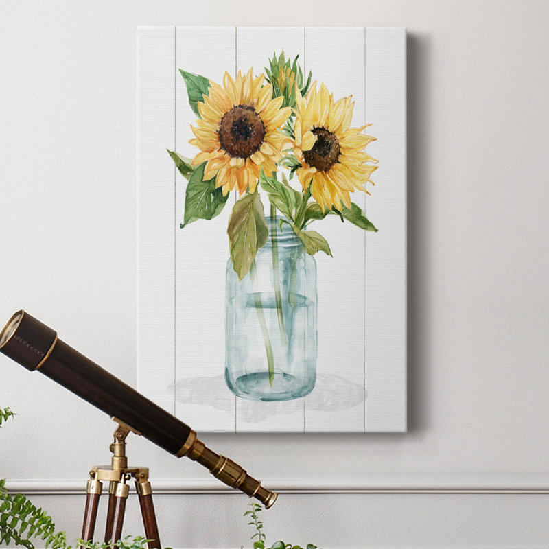 Sunny Day II - peinture sur toile tendue, H 36 po x l 24 po x P 1 po