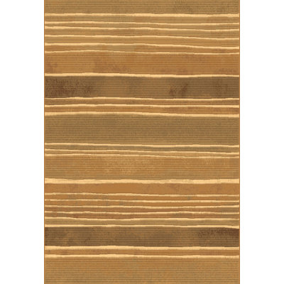Tapis beige à rayures Hillegierd