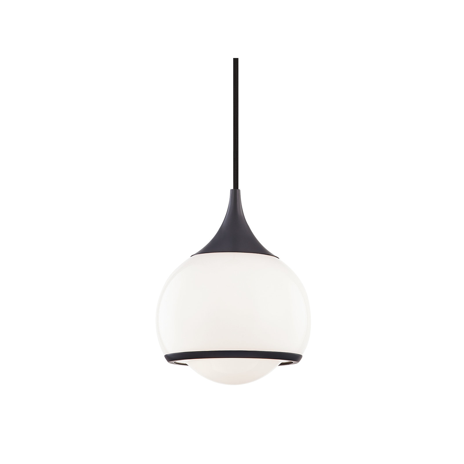 Kegan Single Light Glass Pendant, Old Bronze, 8.25" H x 6.75" W x 6.75" D
