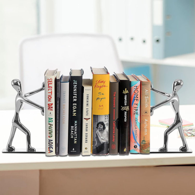 Serre-livres antidérapants en acier inoxydable