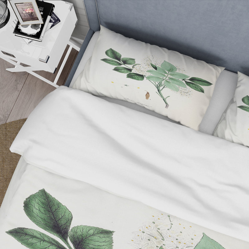 Ensemble de housse de couette Farmhouse Vintage Blossoming Flower IV - microfibre de polyester