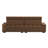 102.4" Mid-Century Lawrence  Sofa Faux Leather Oversize Couch with Adjustable Headrest and Seat Depth for Living Room-1161591450