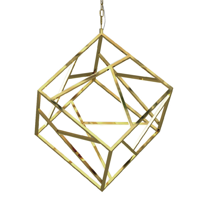 Lustre à del géométrique 10 lumières unique/à del avec accents de cristal décoratifs Dovray