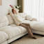 Canapé 100% confortable en forme de L avec repose-pieds 100 po Chenille