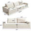 Canapé modulaire à compression Cloud, siège rembourré à siège profond moderne pour le salon, la chambre à coucher, aucun assemblage requis, tissu en velours côtelé, configurations flexibles-542964926