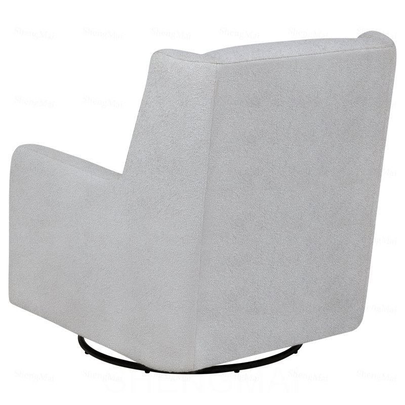 Fauteuil pivotant Omari gris tourterelle, rembourré, Grey
