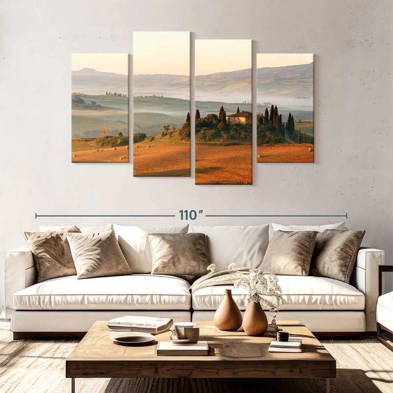 Alvord Tuscany Farmhouse, H 54 po x l 84 po