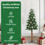 Slim Christmas Tree PVC and Solid Pine wood-306120863-306120858