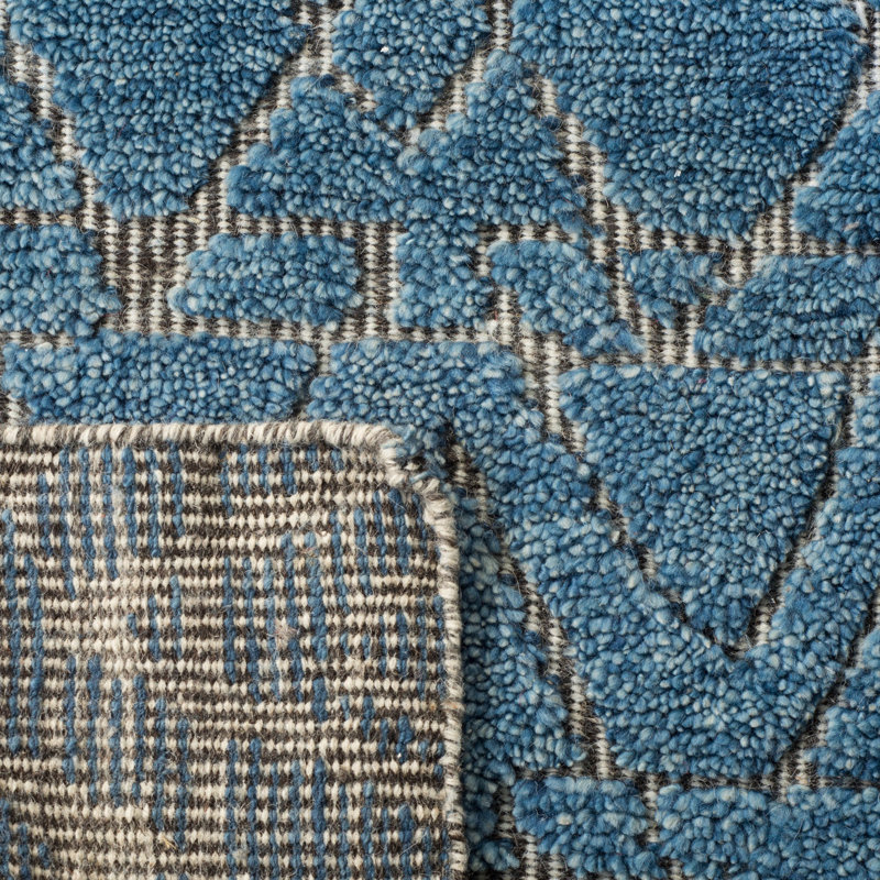 Merriam Hand Knotted Wool Geometric Rug, Rectangle 8' x 10'