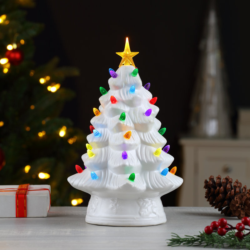 12" Nostalgic Ceramic Tree, White