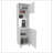 White Kitchen Pantry with Open Storage and 2 Doors