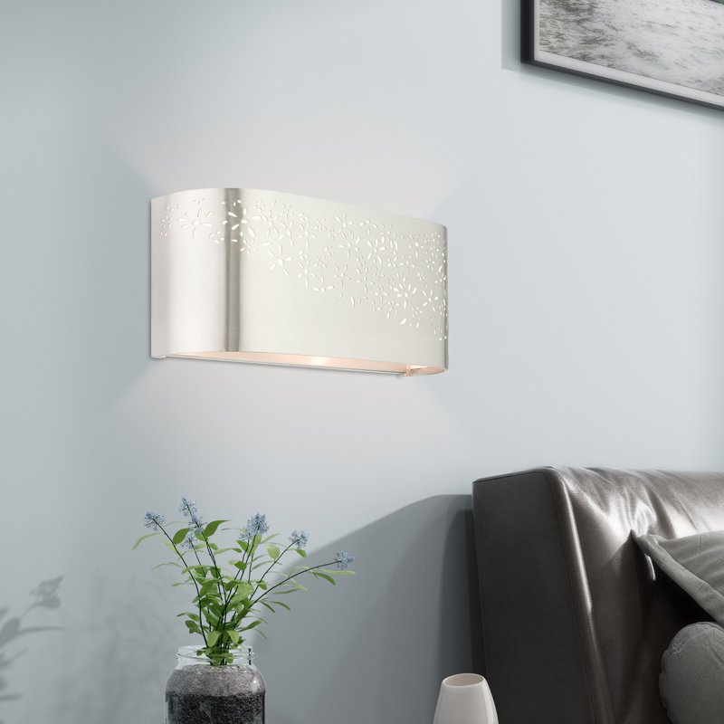 Bevil Flush Mounted Sconce, Brushed Nickel