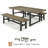 4 - Person Pine Solid Wood Solid Wood Top Trestle Dining Set