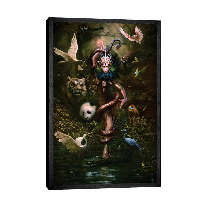 Harmony by Melanie Delon - Print on Canvas, Black Framed, 66.04 cm H x 45.72 cm W x 3.175 cm D