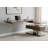 Adalae 57,08" L-Shaped Desk with Storage Cabinet 1 Drawer 