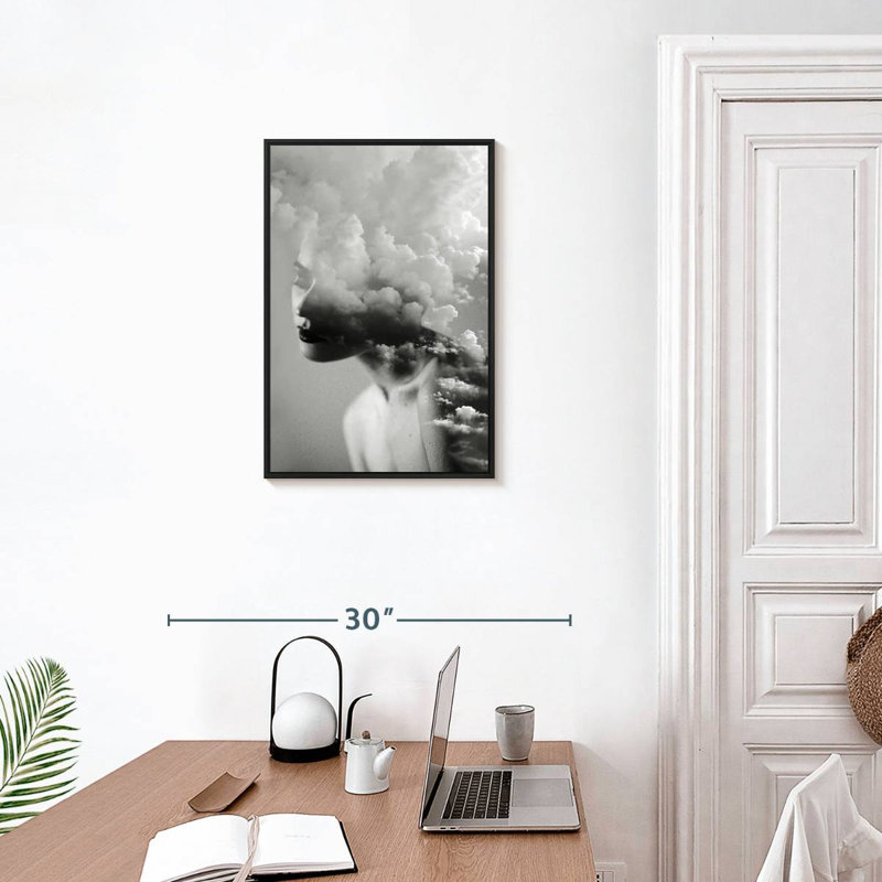 Cloudy Mind, 17" X 25", Floating Frame Black