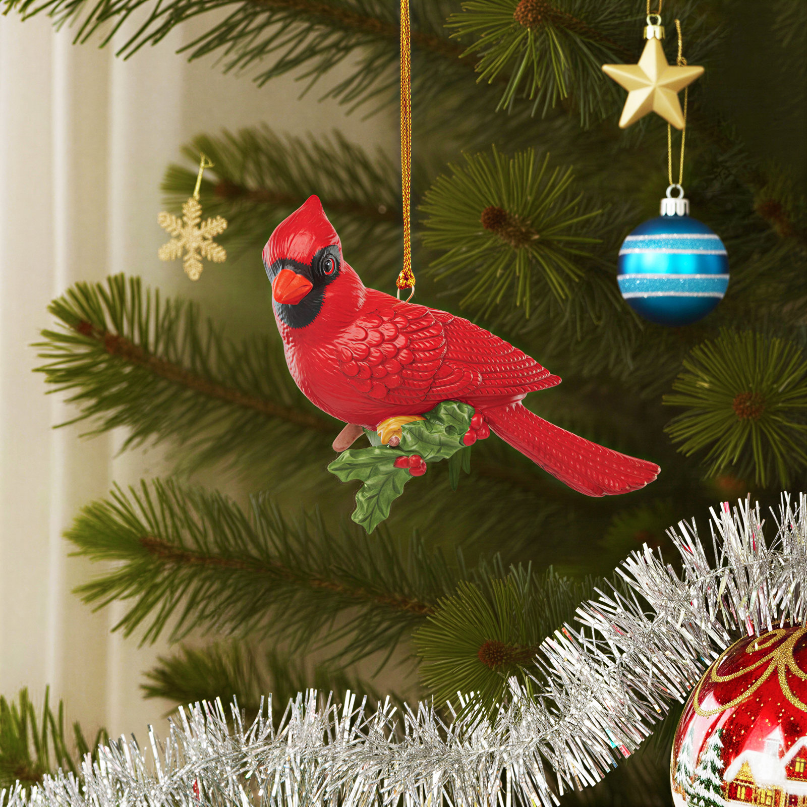 Cardinal Hanging Figurine Ornament
