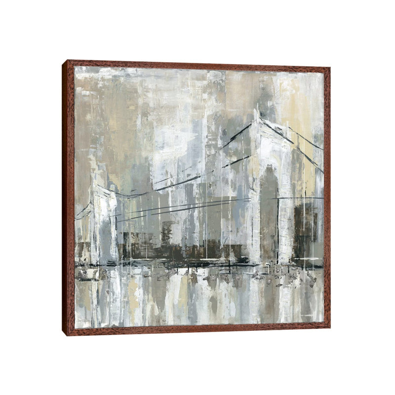 Midtown Bridge I by Carol Robinson - Print on Canvas, 93.98 cm H x 93.98 cm W, Classic Brown Wood Framed Canvas