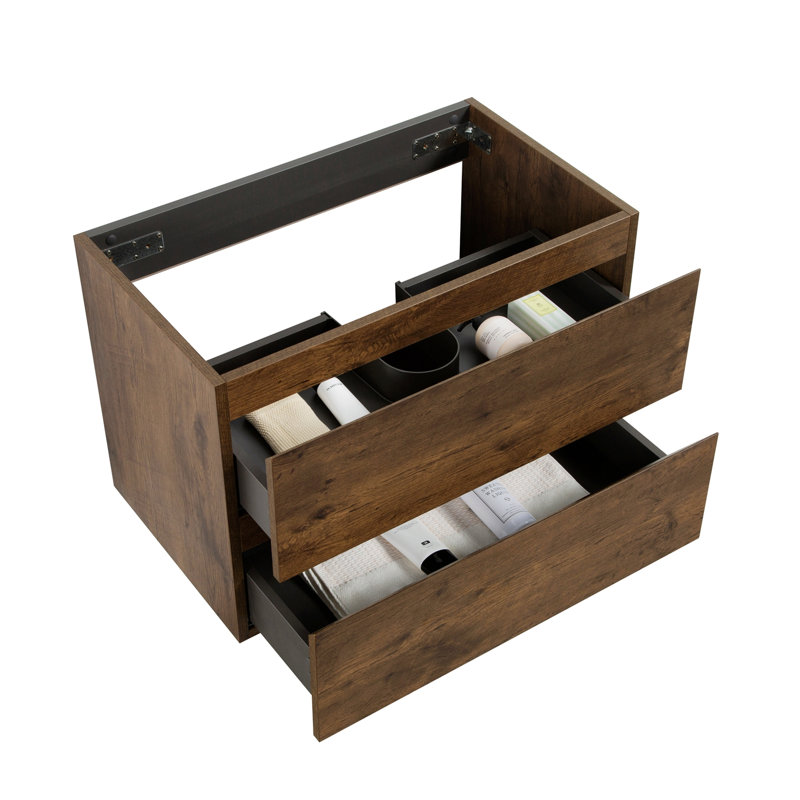 Amryis 29.75'' Bathroom Vanity Base Only, Walnut
