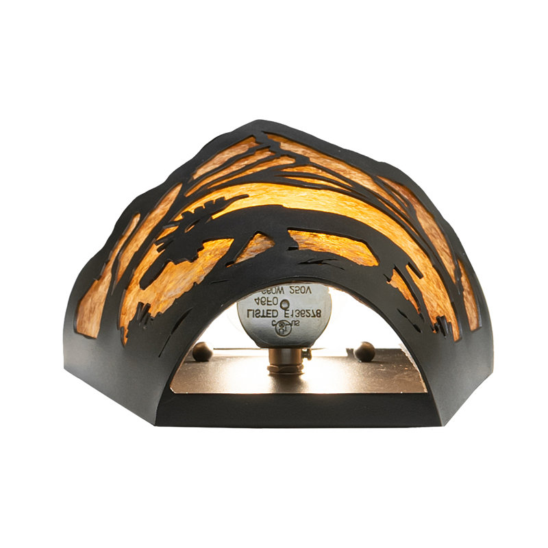 8" Wide Moose At Dawn Left Wall Sconce