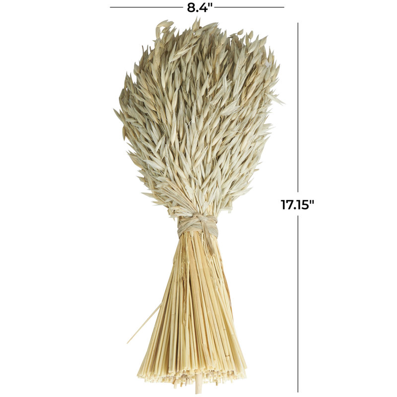 Dried Plant Handmade Wheat Stalk Bundle Grass Home Decor Natural Foliage, Gray
