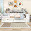 Lit de jour multifonctionnel en bois avec bureau intégré, tablettes de rangement latérales et tiroirs-1302649857-1302649863