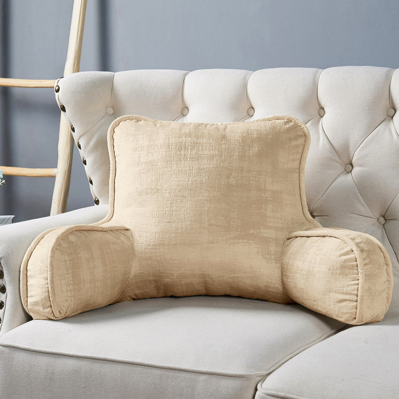 Housse et insert de coussin de lit texturé en velours, Amande chamois