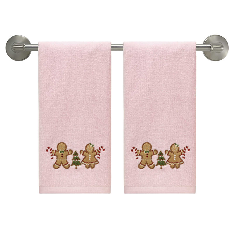  Gingerbread People 2-Pack Hand Towel Set