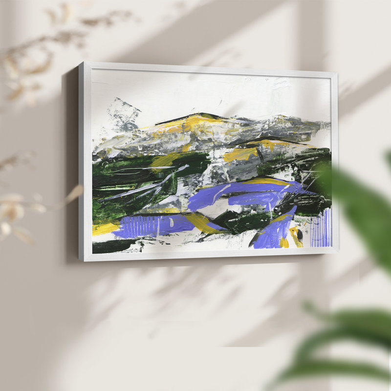 Silent Mountain II - Reproduction encadrée - Restickable, H 11 po x l 14 po, Blanc