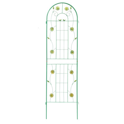 Ensemble de 4 treillis de jardin en métal antirouille de 71 po x 19,7 po, pour soutenir les plantes à l'extérieur, dos de fleurs - assemblage sans effort, ensemble de construction en fer 19,7 po, plantes grimpantes à l'extérieur, pilier simple