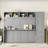 Queen Size Murphy Bed Wall Bed With Closet And Drawers,Gray