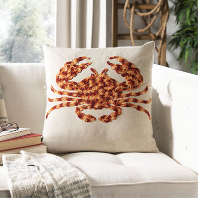 Lilia Embroidered Cotton Throw Pillow