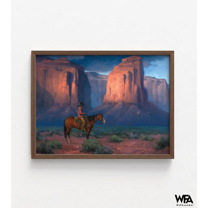 Le sort de Monument Valley par Jack Sorenson, Cadre photo brun simple, Non, H 5 po x l 7 po