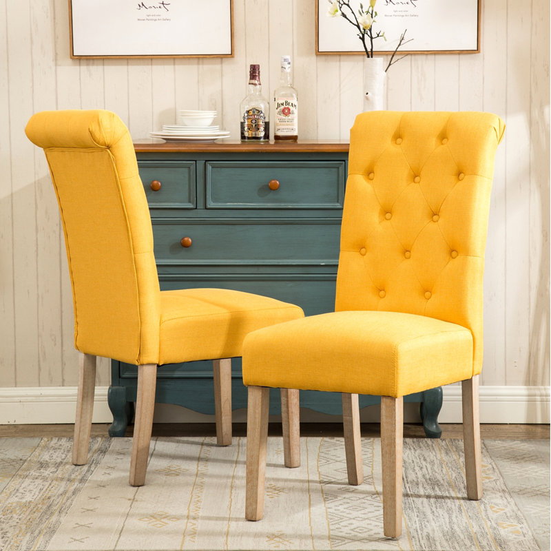 Chaise de salle à manger Parsons, Jaune