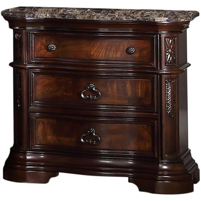 Table de chevet 3 tiroirs Traditional
