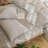MooMee Gingham Duvet Cover Set 100% Washed Cotton Linen Like Lightweight-115836937-115836942