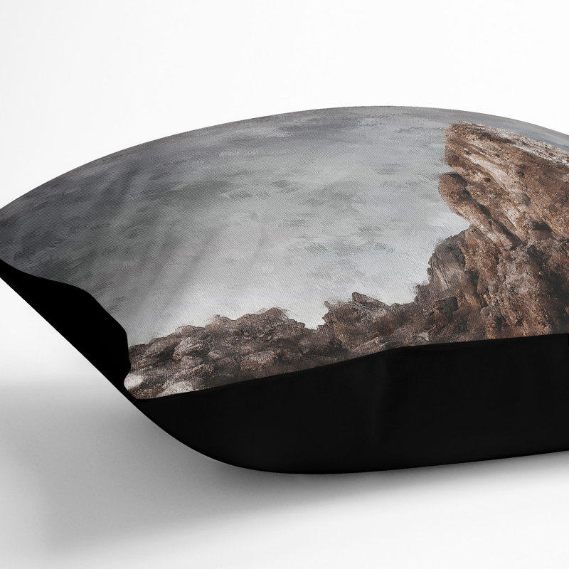 Square Throw Cushion, Black, 40cm H x 40cm W x 15cm D