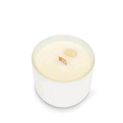 Bougie parfumée en pot avec support en verre