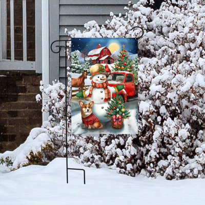 Drapeau de jardin Country Snow Day