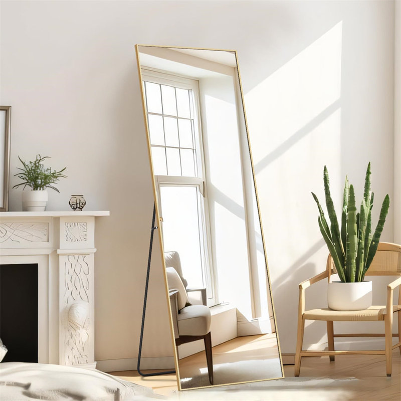 Rectangular Full Length Mirror, Gold