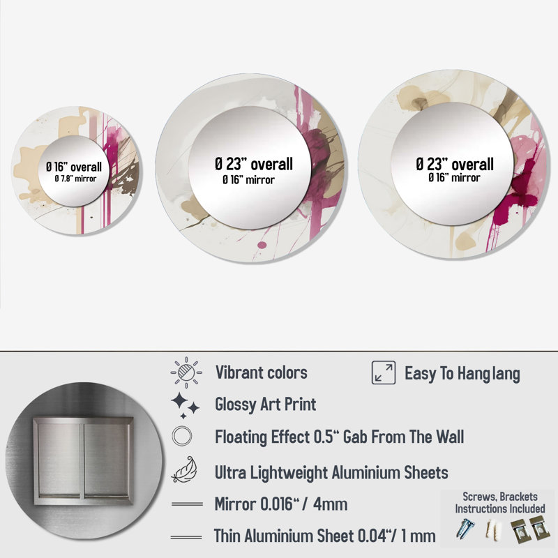 Devan Metal Round Mirror