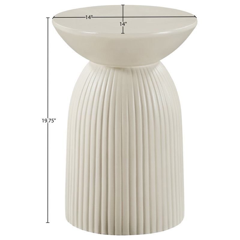 Table de bout en béton Opani, Taupe