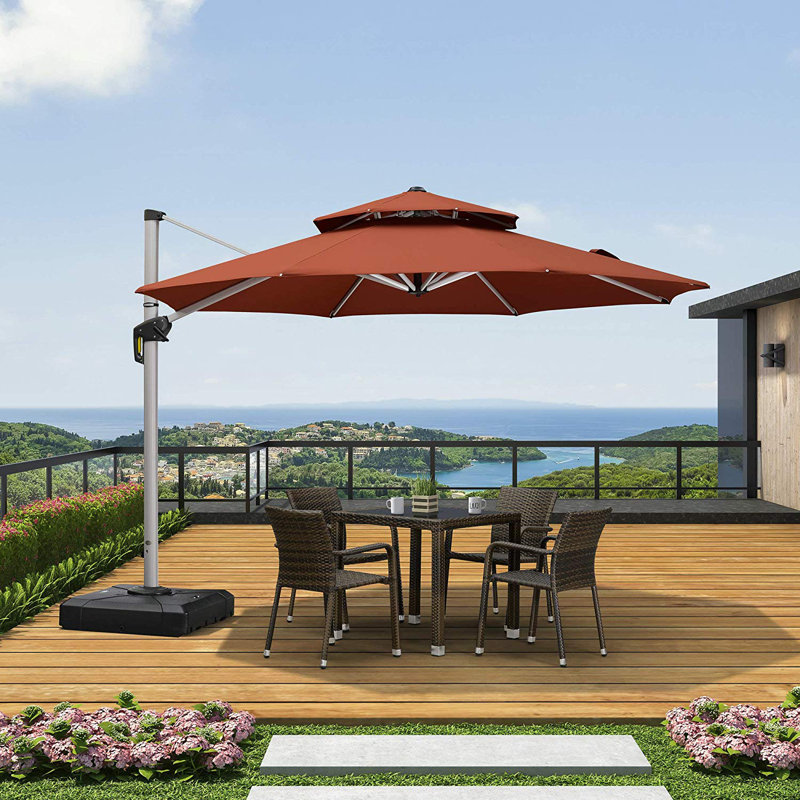 Johnathon 335cm Cantilever Parasol,  Brick Red