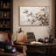Crème, fleurs de magnolia sur fond texturé, art mural d'Halloween-1124541627