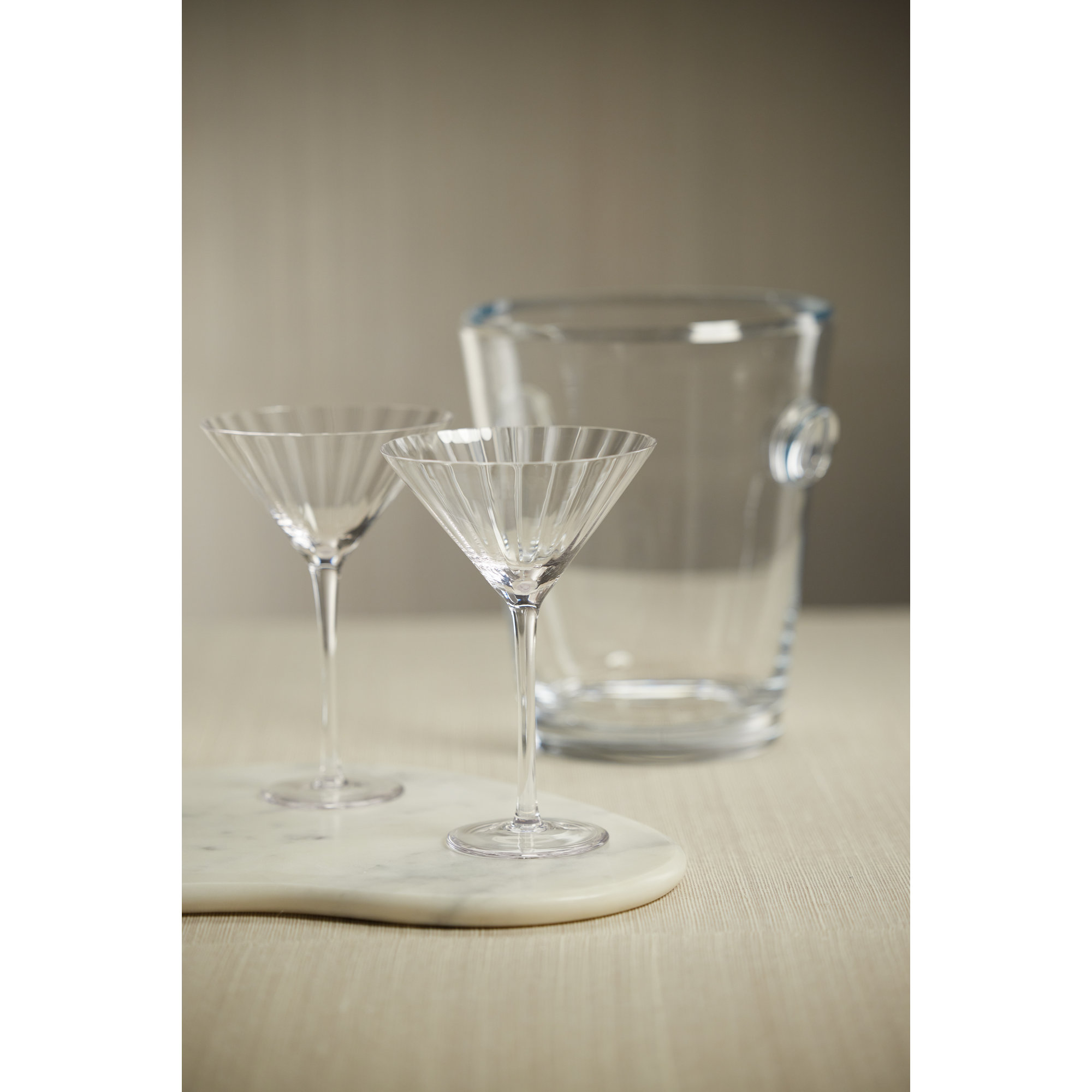 Malden Optic Martini Glasses, Set of 4, Clear