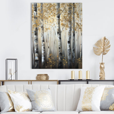 Birch Tree Forest Wonderland V - Tree Canvas Print