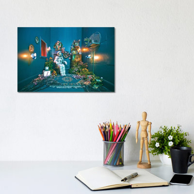 The Lonely Astronaut VII by Karen Jerzyk - Wrapped Canvas Print